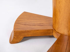 A Oak Expandable Dining Table In The Manner of Jules Leleu