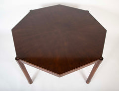 An Octagonal Walnut Table Produced by Fratelli Proserpio Italy