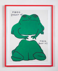 David Shrigley (b.1968) Print of "Frog (Front of) - Frog (Back of)"