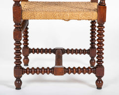 Pair of Turned Wood Arm Chairs In The Manner of Charles Du