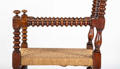 Pair of Turned Wood Arm Chairs In The Manner of Charles Du