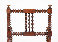 Pair of Turned Wood Arm Chairs In The Manner of Charles Du