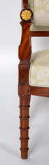 Pair of French Mahogany Frame Armchairs Attributed to Jean-Baptiste Demay