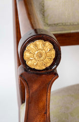 Pair of French Mahogany Frame Armchairs Attributed to Jean-Baptiste Demay