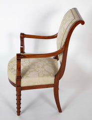 Pair of French Mahogany Frame Armchairs Attributed to Jean-Baptiste Demay