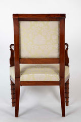 Pair of French Mahogany Frame Armchairs Attributed to Jean-Baptiste Demay