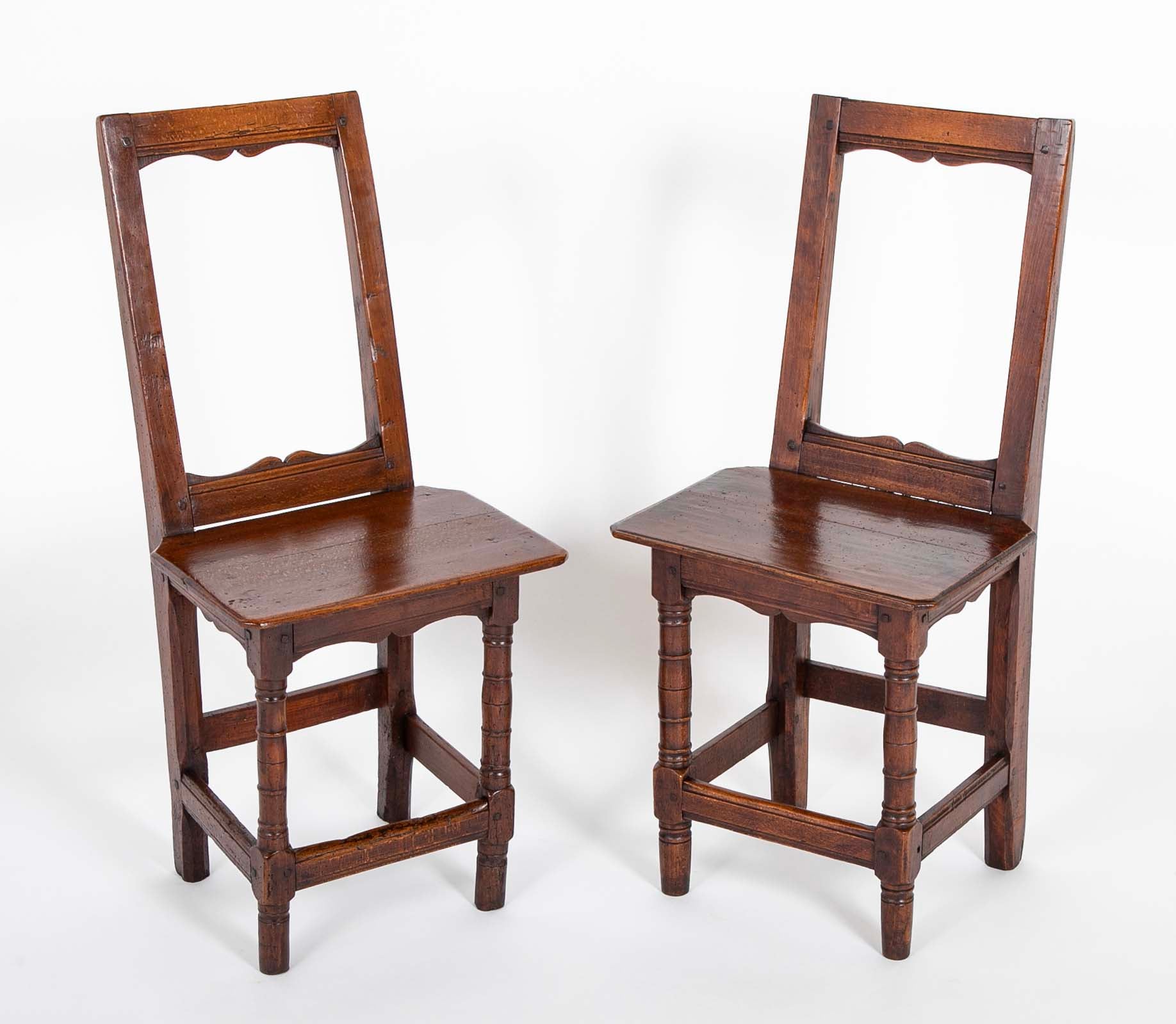 2 Similar French Provincial Oak Side Chairs