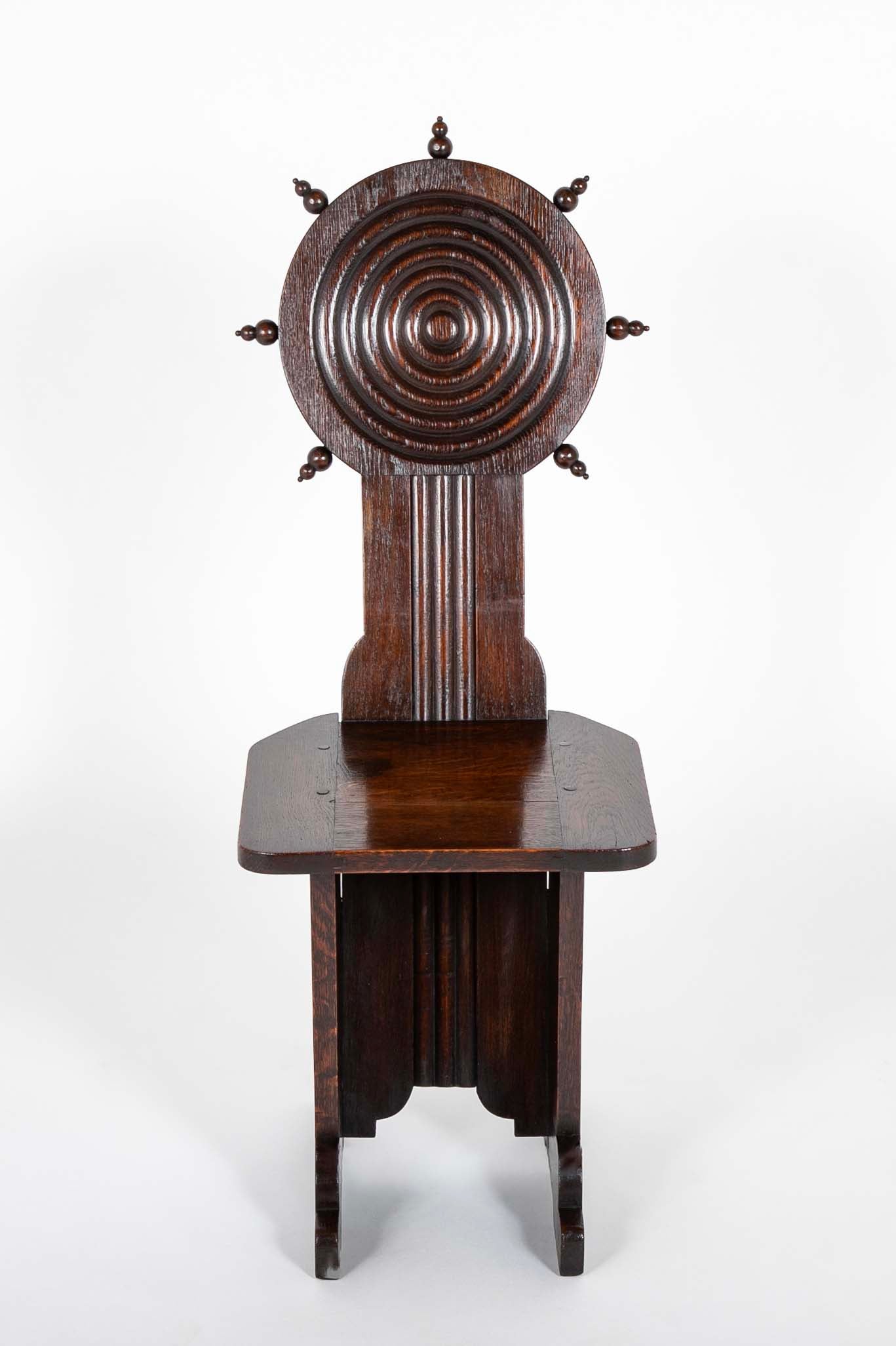 Pair of Early 20th Century Side Chairs by Charles Dudouyt for L'Abeillee