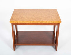 Pair of Mid-Century Cork Clad Top Side Tables by Paul Frankl