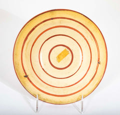 Two Copper Lustre Plates with Highly Stylized Birds