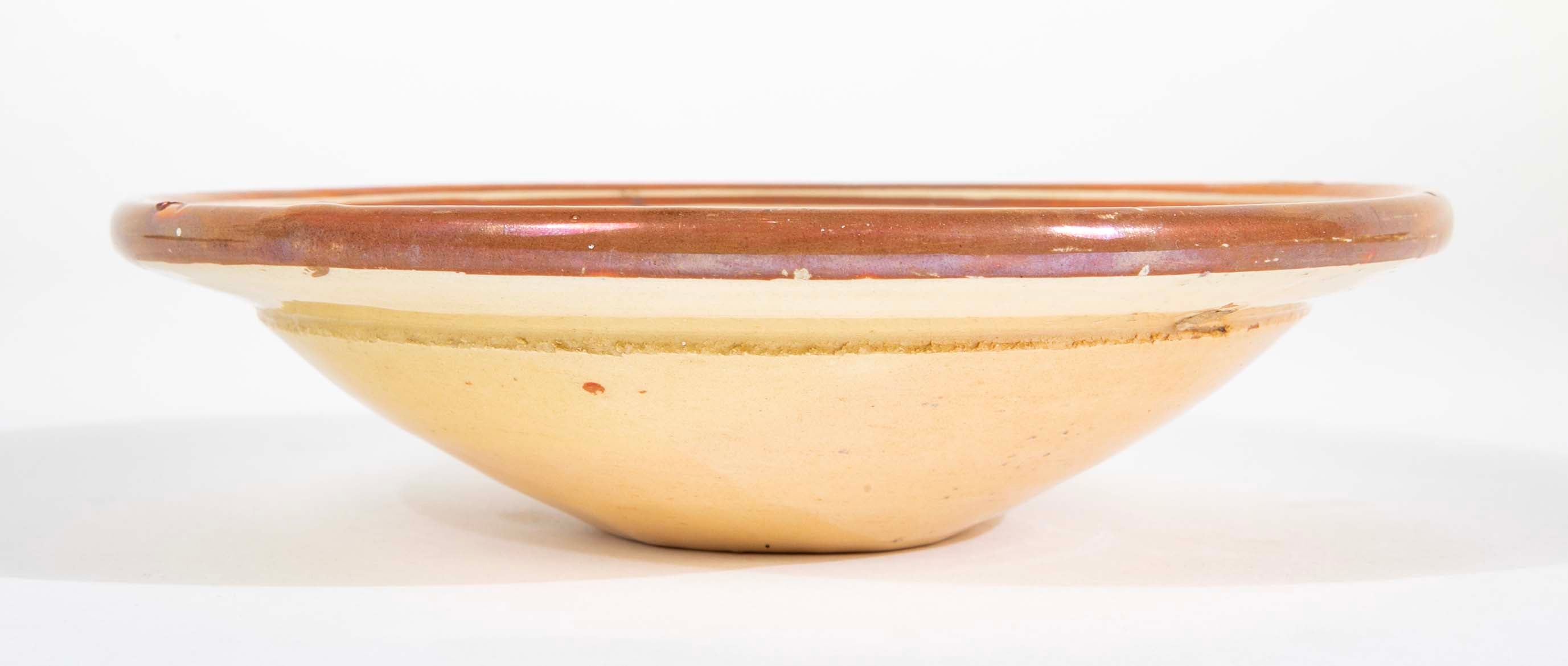 Two Copper Lustre Plates with Highly Stylized Birds