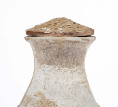 A Rare Matched Pair of Matching Greyware Chinese Fanghu Jars