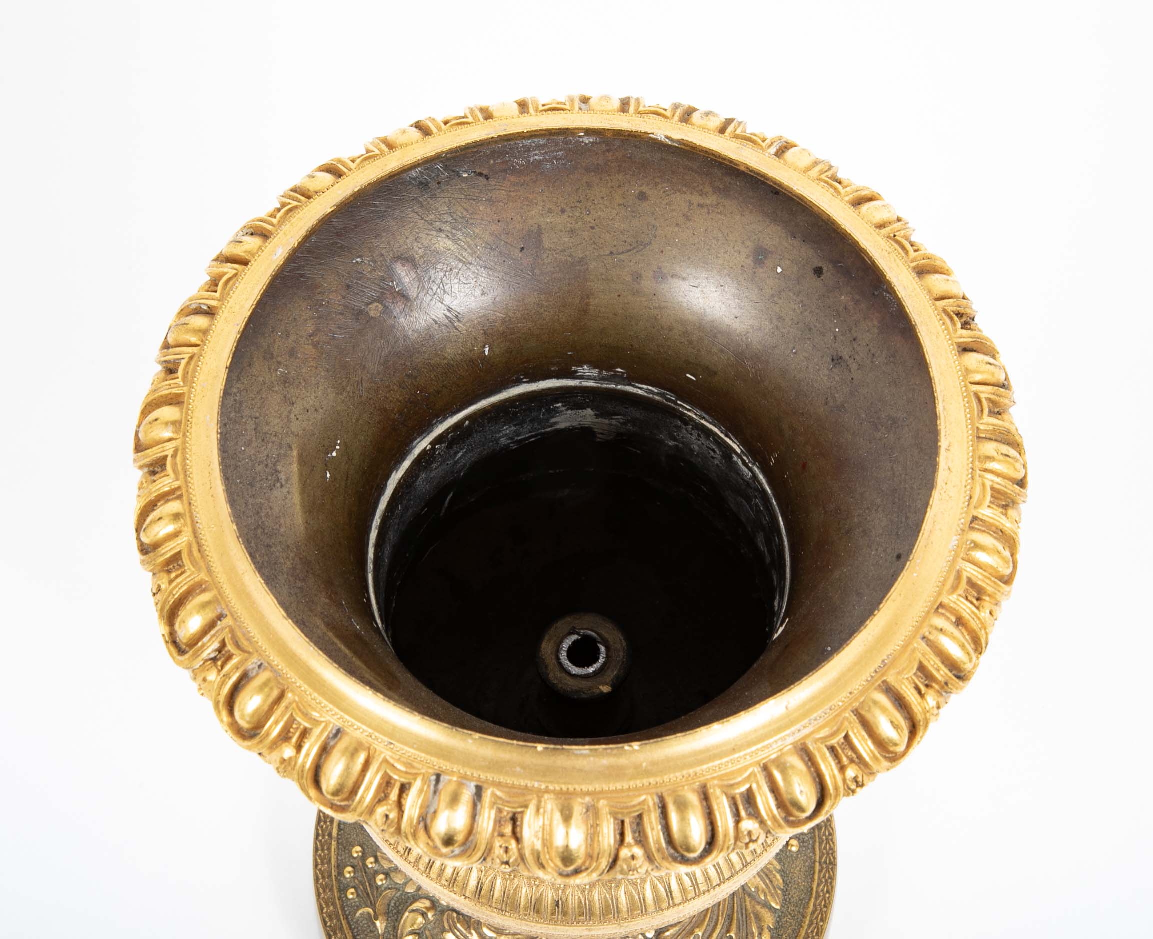 Pair of Ormolu Bronze Vases in Classical Form