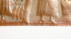 Repousse Copper "Osogbo Panel" by Nigerian Artist Asiru Olatunde