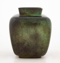 Swedish Gab Guldsmedsaktiebolaget Patinated Bronze Vase