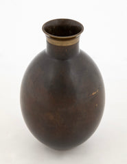 Just Andersen Patinated Bronze Ovoid Vase - Design B2056