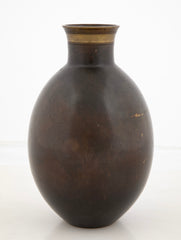 Just Andersen Patinated Bronze Ovoid Vase - Design B2056
