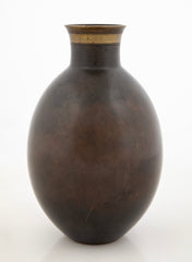 SOLD 3/15/25 Just Andersen Patinated Bronze Ovoid Vase - Design B2056