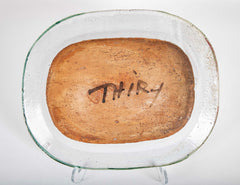Ceramic Platter with Fish in Center by Albert Thiry, Vallauris France