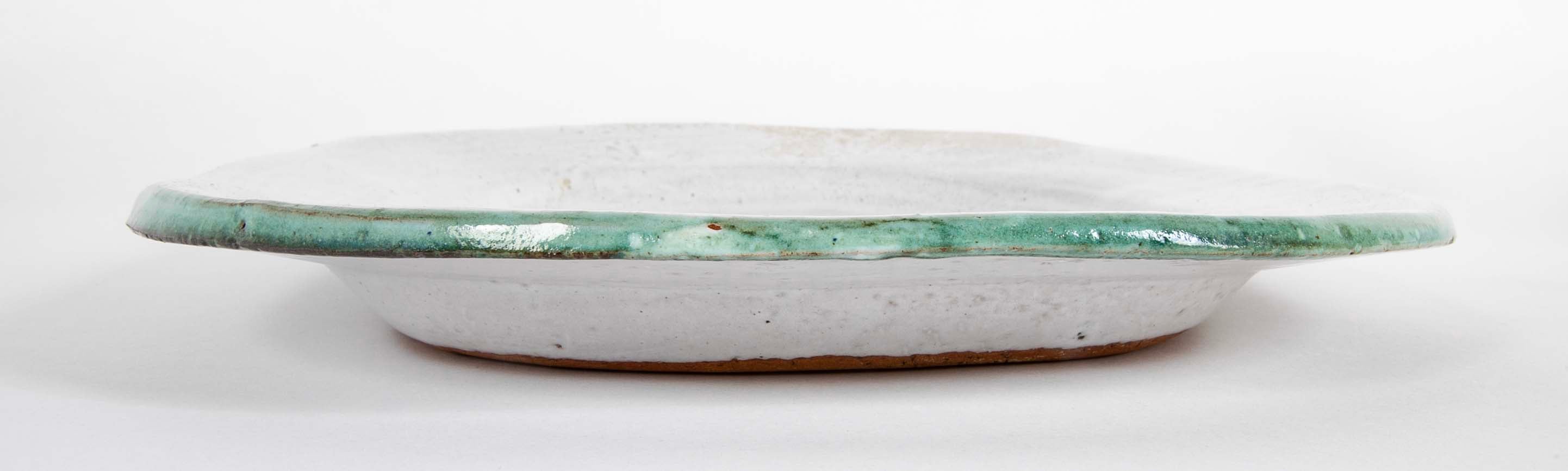 Ceramic Platter with Fish in Center by Albert Thiry, Vallauris France