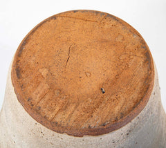 Shigaraki Style Bulbous Brown and Blue Glazed Stoneware Jar with Cover