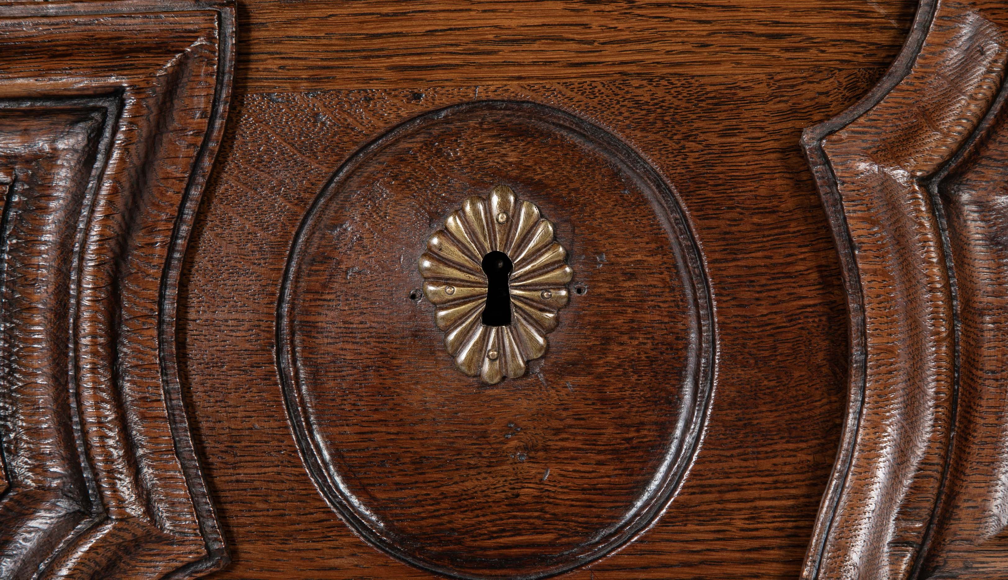 Provincial Carved Oak Chest