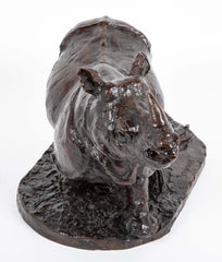 "Savana" Bronze Rhinoceros by French Sculptor Robert Godefroy