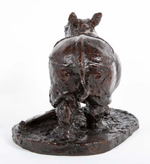 "Savana" Bronze Rhinoceros by French Sculptor Robert Godefroy