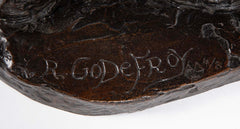 "Savana" Bronze Rhinoceros by French Sculptor Robert Godefroy