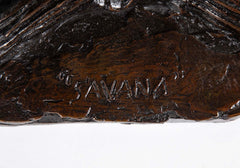 "Savana" Bronze Rhinoceros by French Sculptor Robert Godefroy