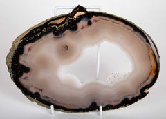 Polished Agate Slice on Stand