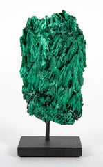 A Piece of Congolese Velvet Malachite on Modern Stand