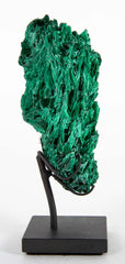 A Piece of Congolese Velvet Malachite on Modern Stand