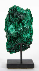 A Piece of Congolese Velvet Malachite on Modern Stand