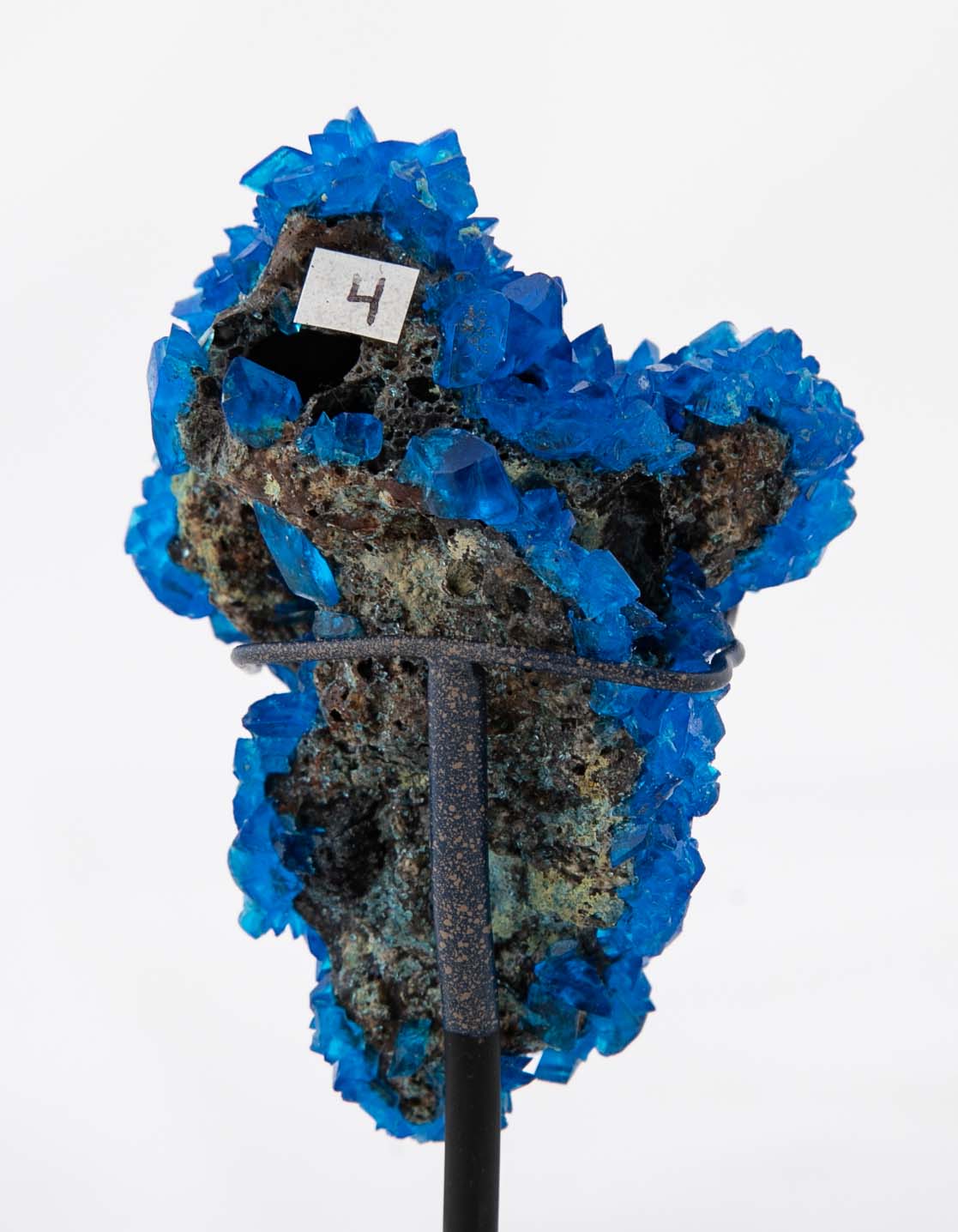 Chalcanthite Rock Specimen on Stand
