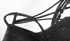 Black Painted Twig Rocker - Possibly American Adirondack