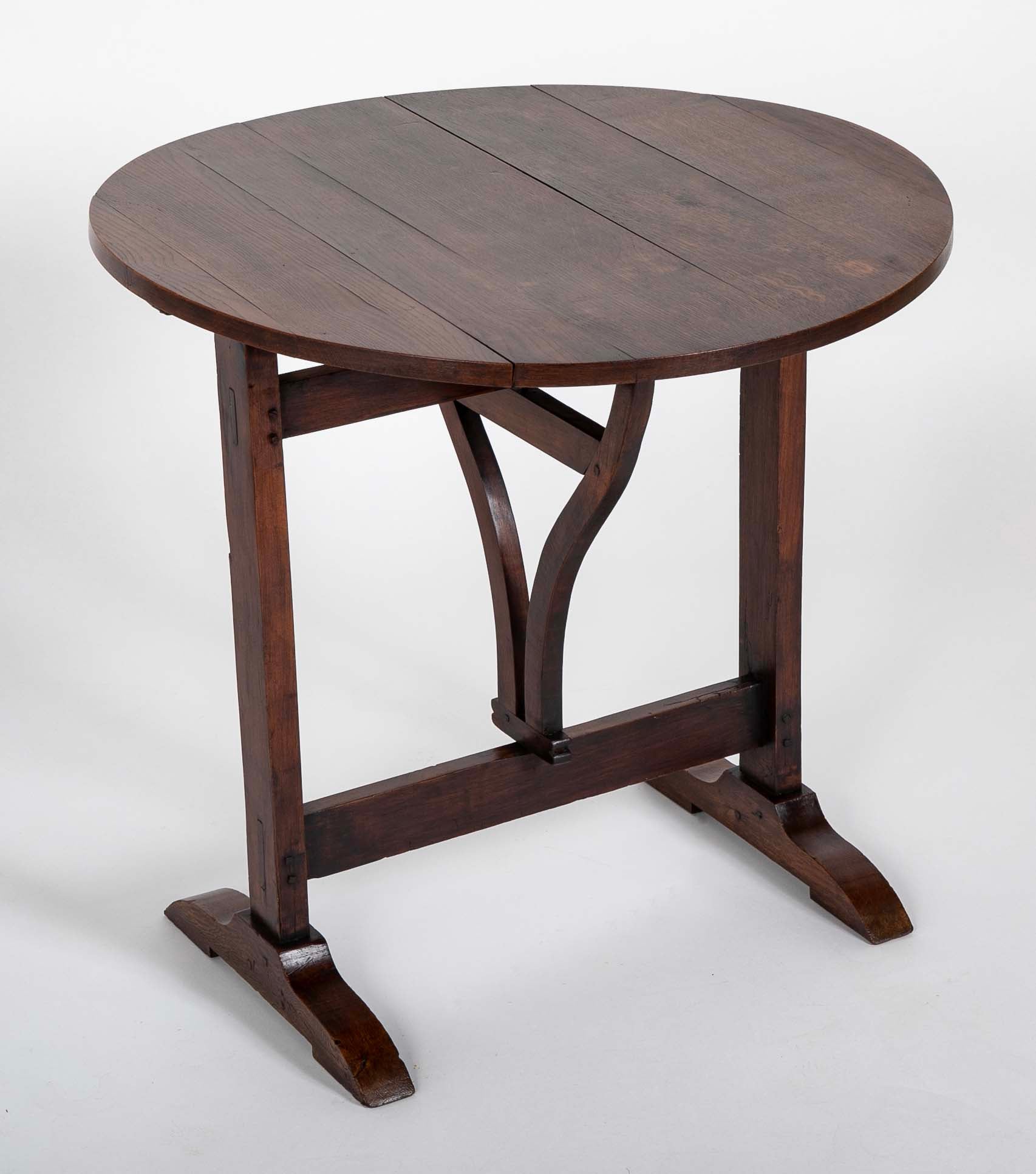 Round Tilt Top Wine Tasting Table