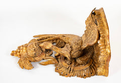 Pair of George II Style Carved Giltwood Wall Brackets