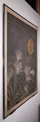 Japanese Showa Period Painted Silk Panels