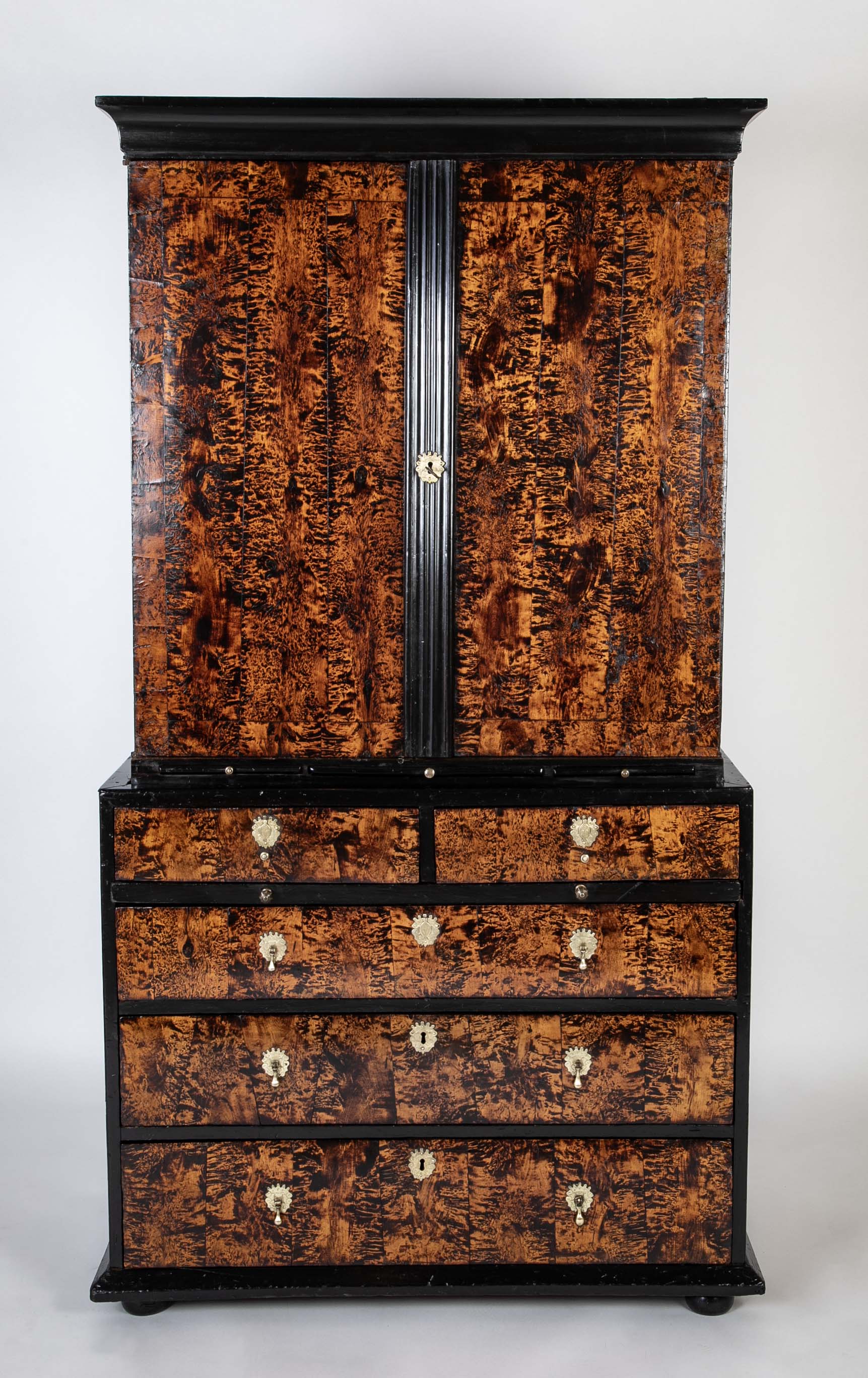 Late 17th Century English Mulberry Veneered Cupboard