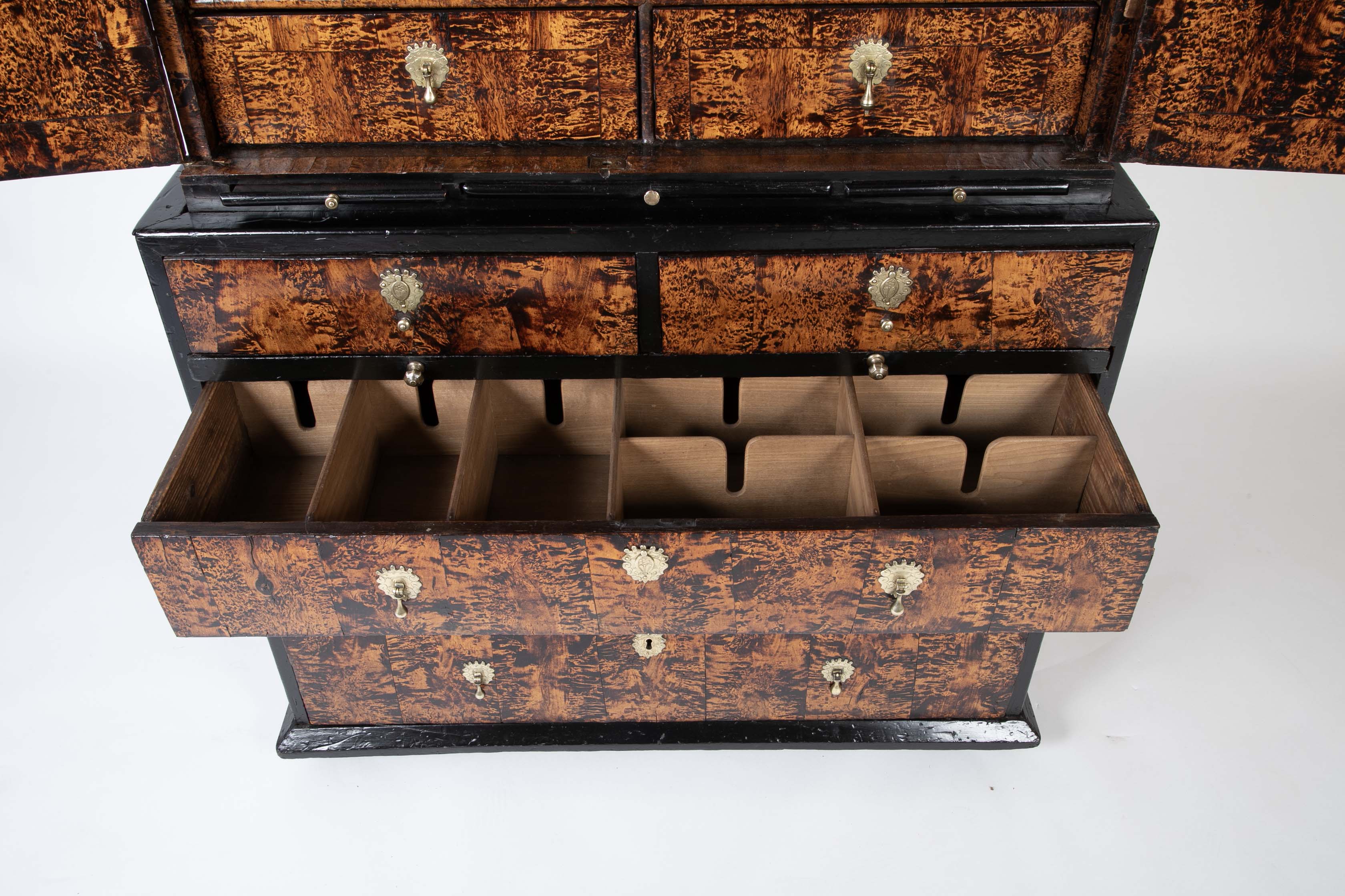 Late 17th Century English Mulberry Veneered Cupboard