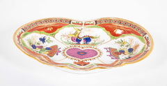 A Dragons in Compartments Scalloped Serving Dish by Chamberlains Worcester