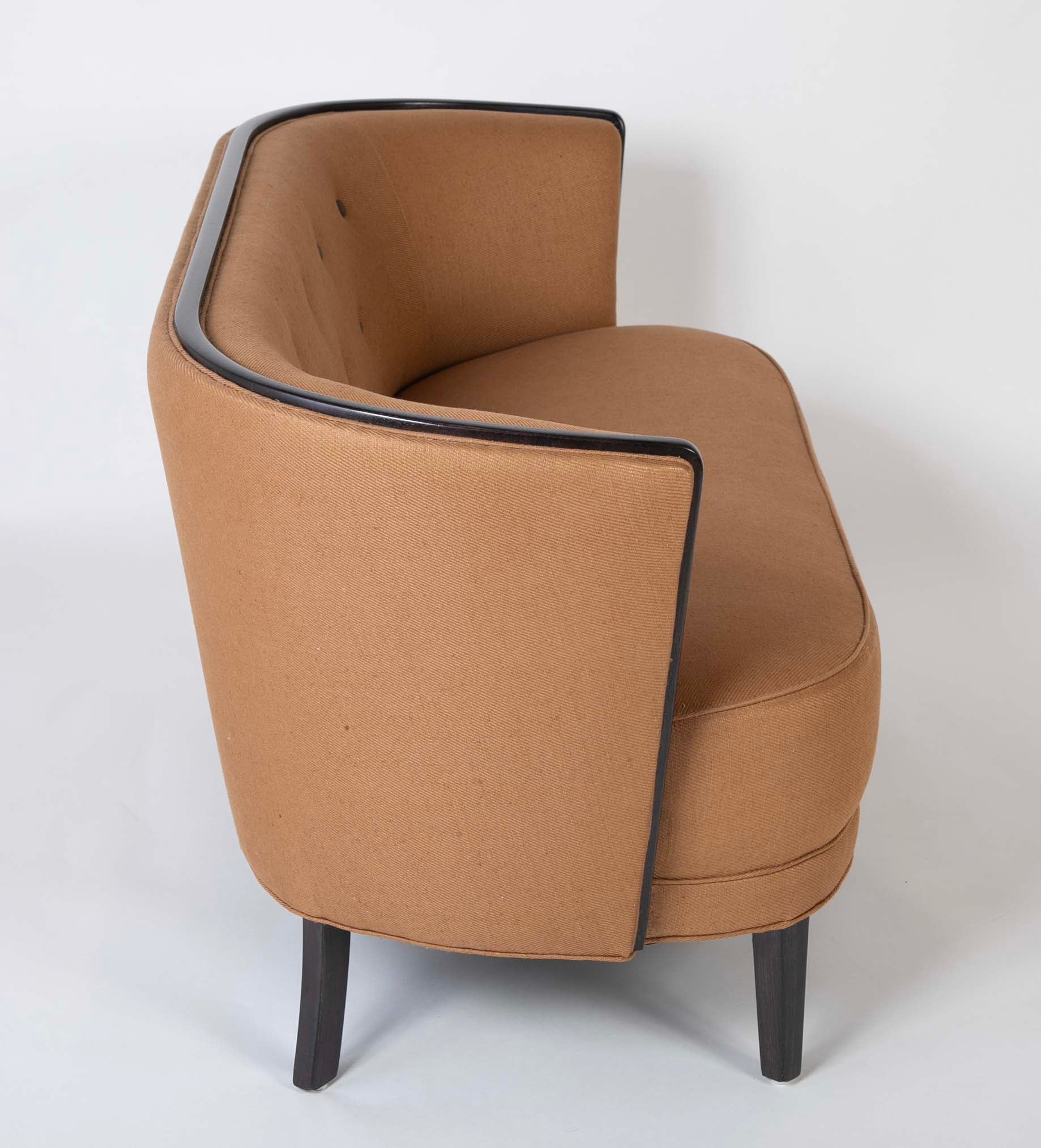 Two Seat Danish Sofa Newly Upholstered in Rogers & Goffigon Fabric