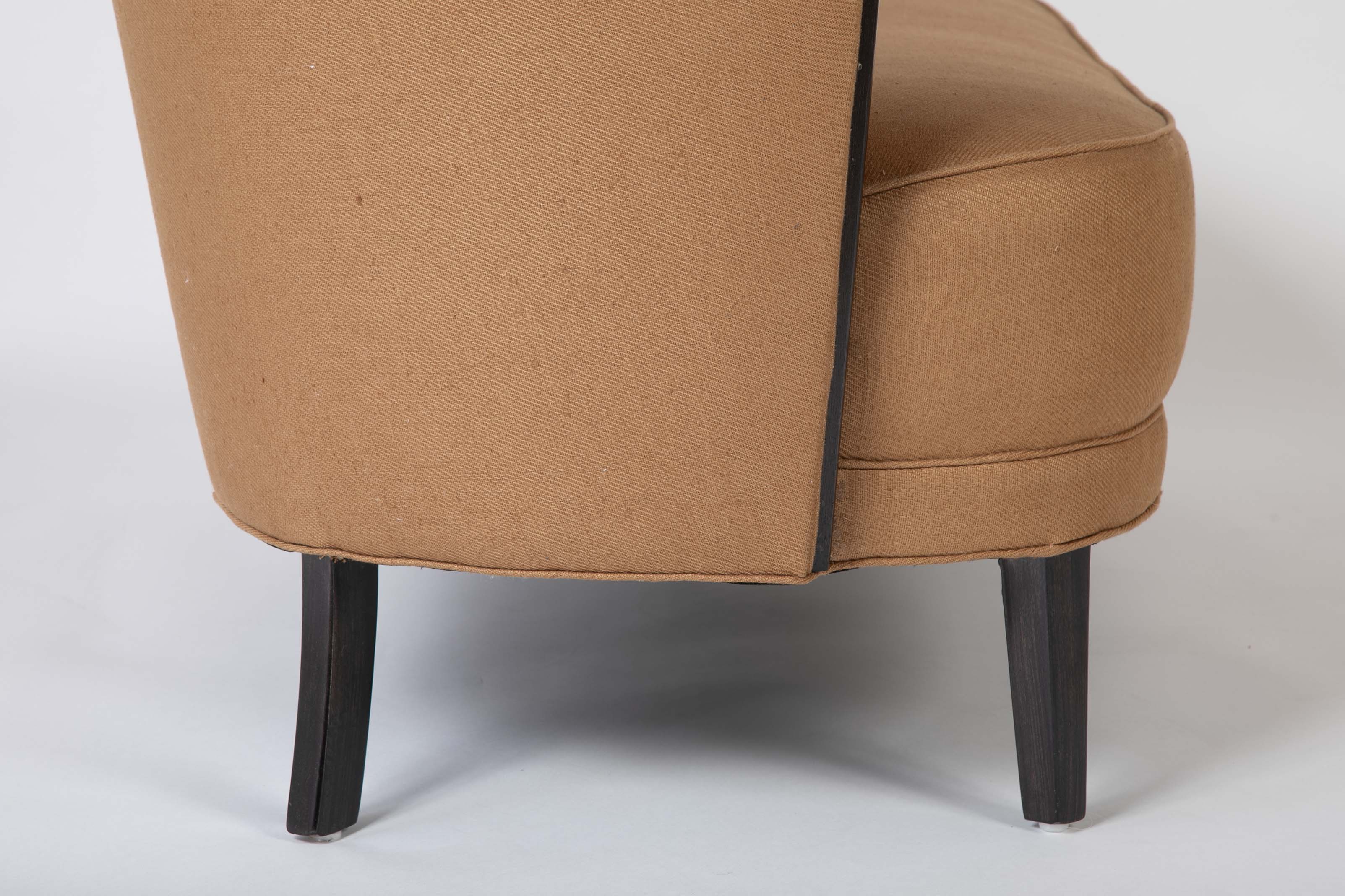 Two Seat Danish Sofa Newly Upholstered in Rogers & Goffigon Fabric