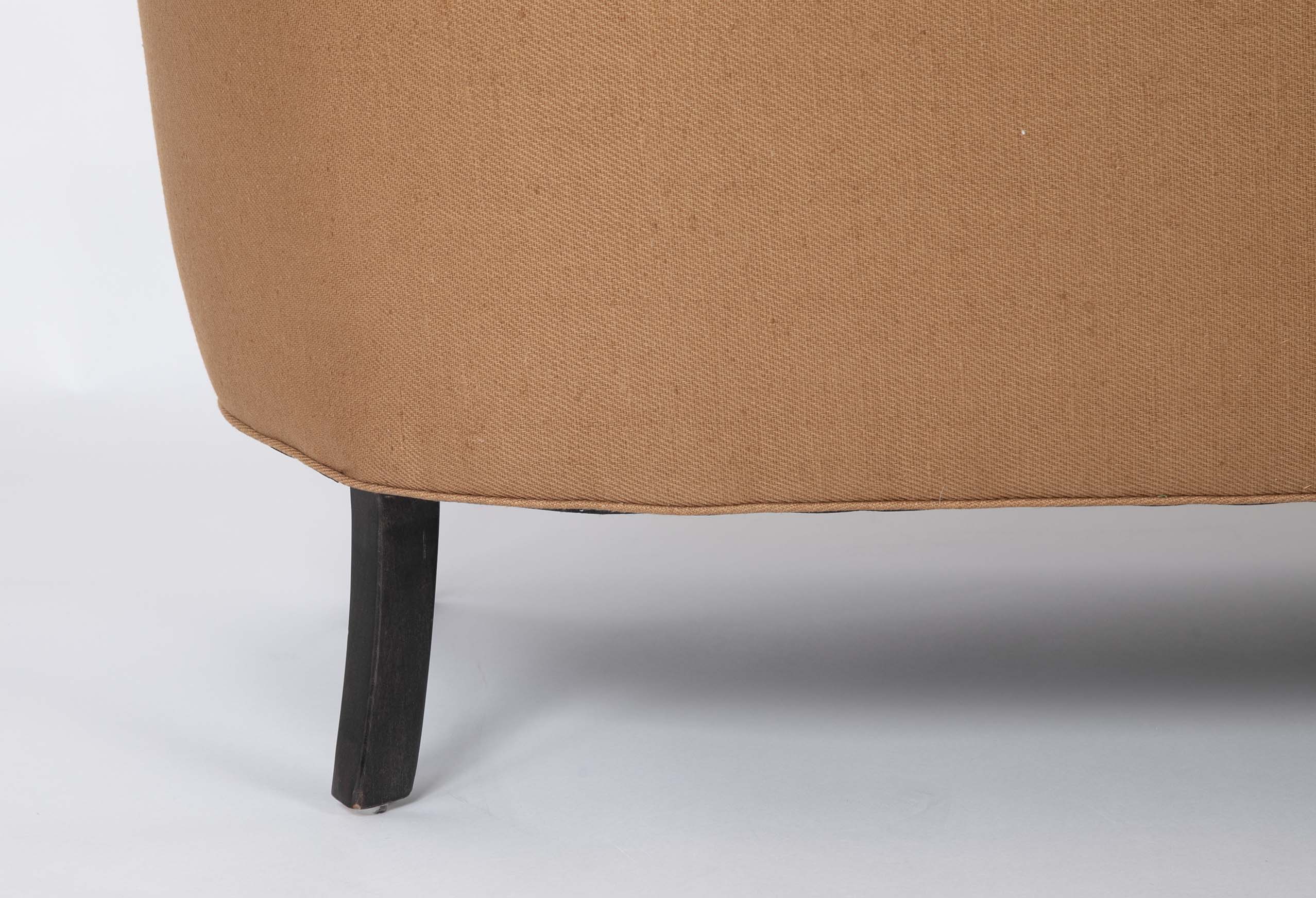 Two Seat Danish Sofa Newly Upholstered in Rogers & Goffigon Fabric