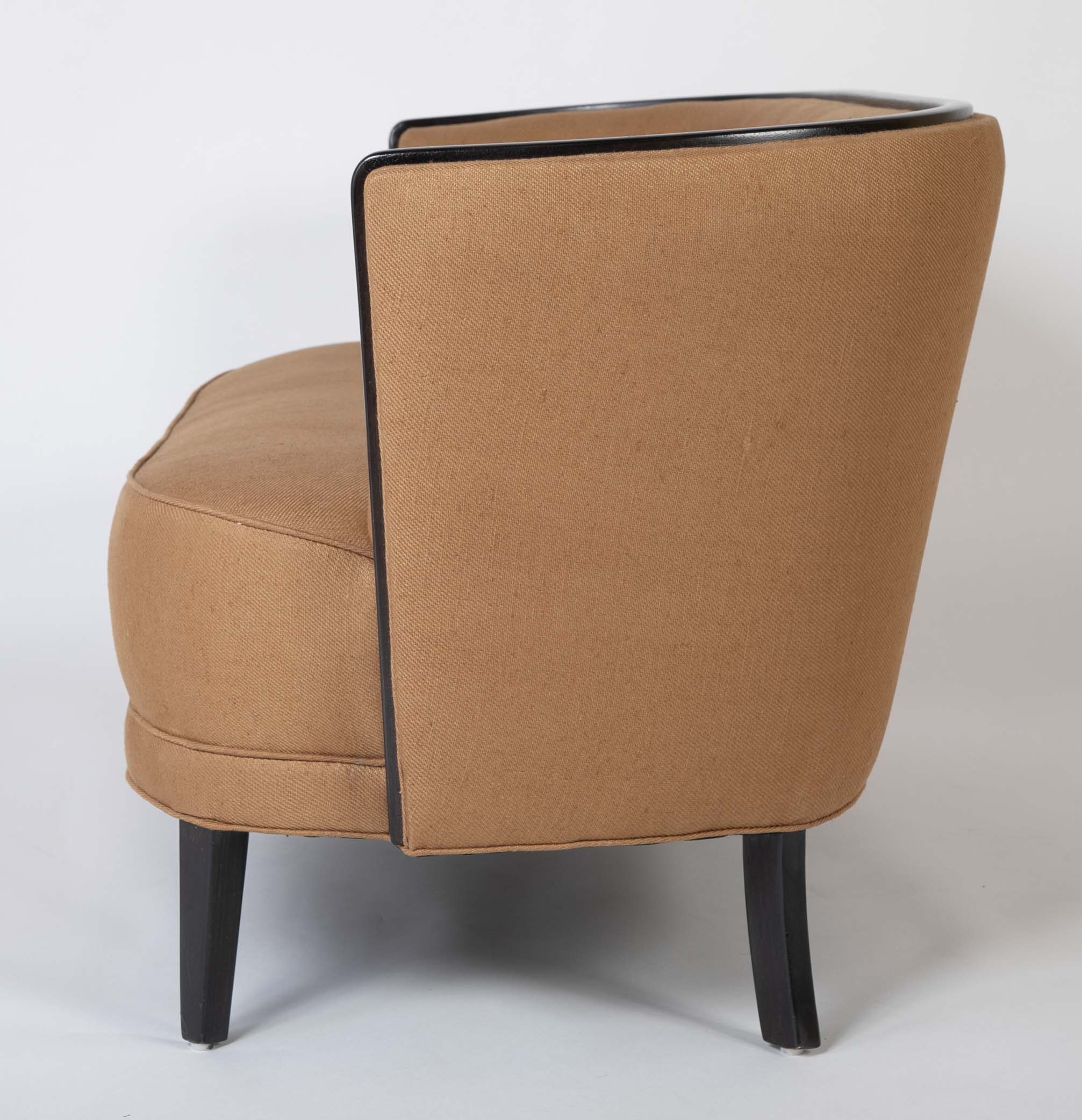Two Seat Danish Sofa Newly Upholstered in Rogers & Goffigon Fabric