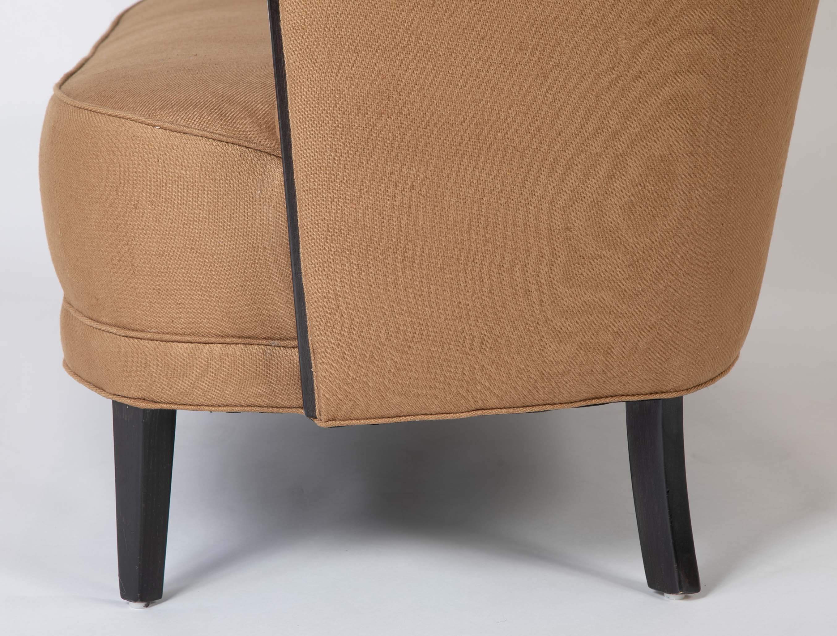 Two Seat Danish Sofa Newly Upholstered in Rogers & Goffigon Fabric