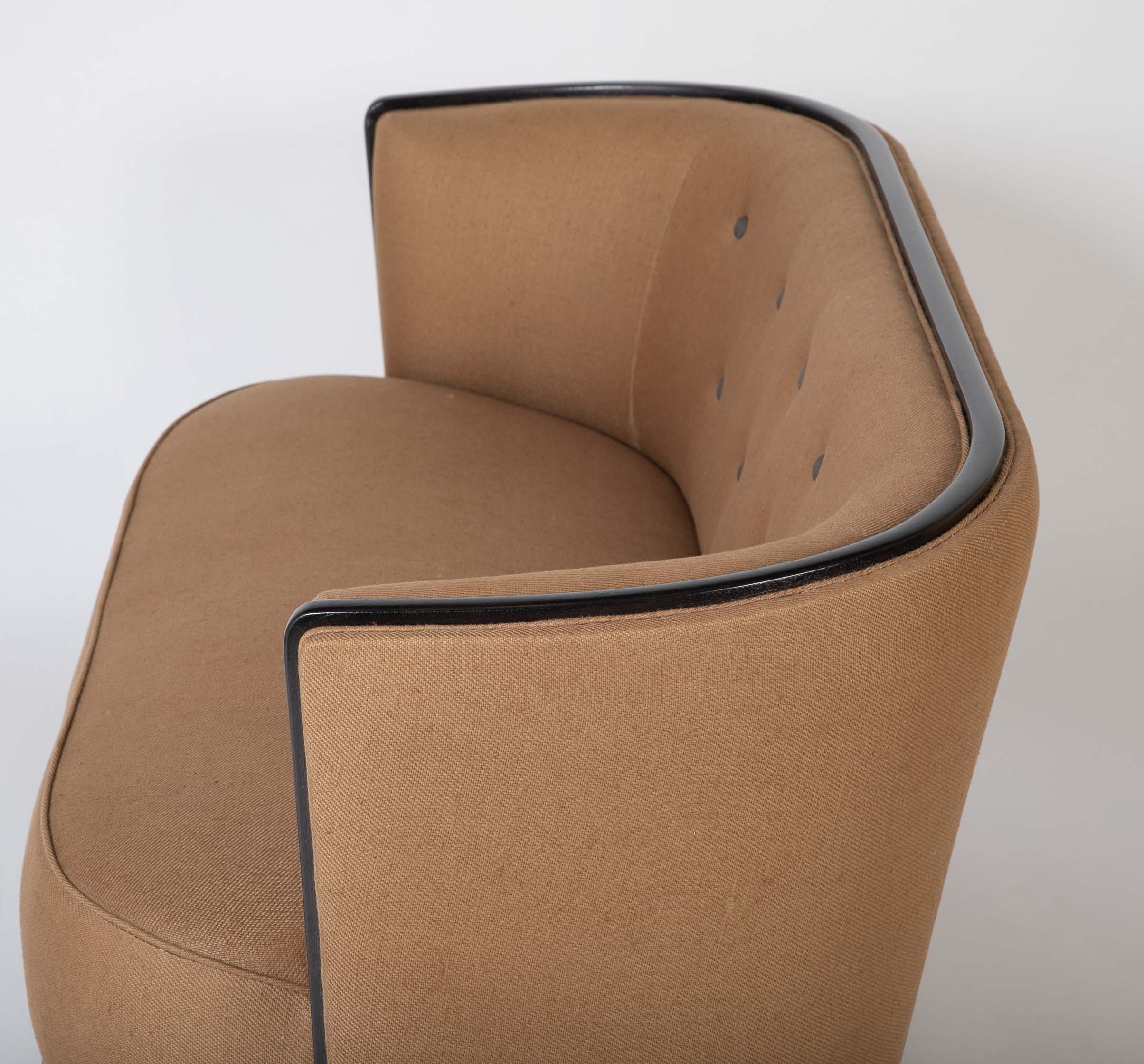 Two Seat Danish Sofa Newly Upholstered in Rogers & Goffigon Fabric
