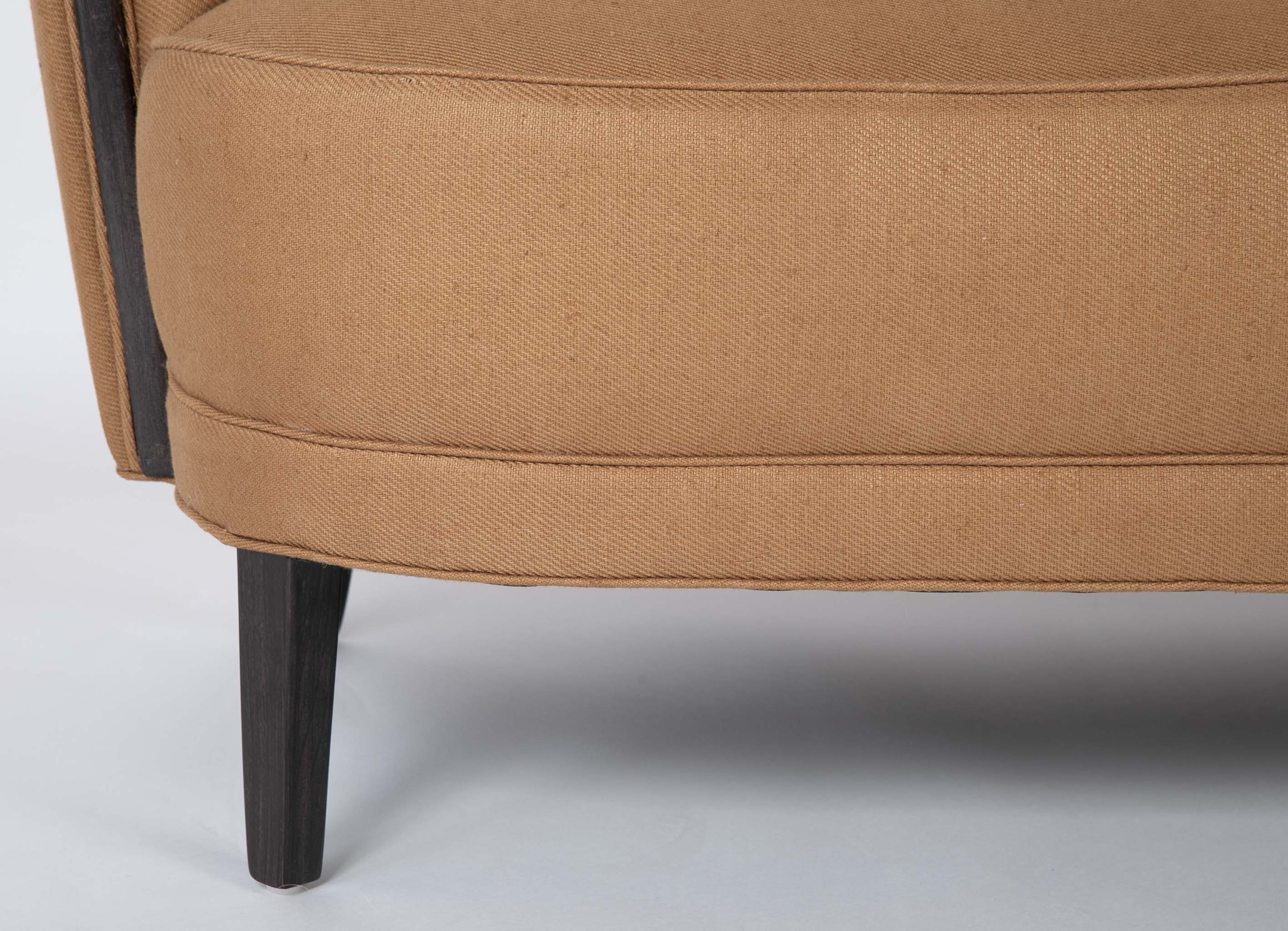 Two Seat Danish Sofa Newly Upholstered in Rogers & Goffigon Fabric