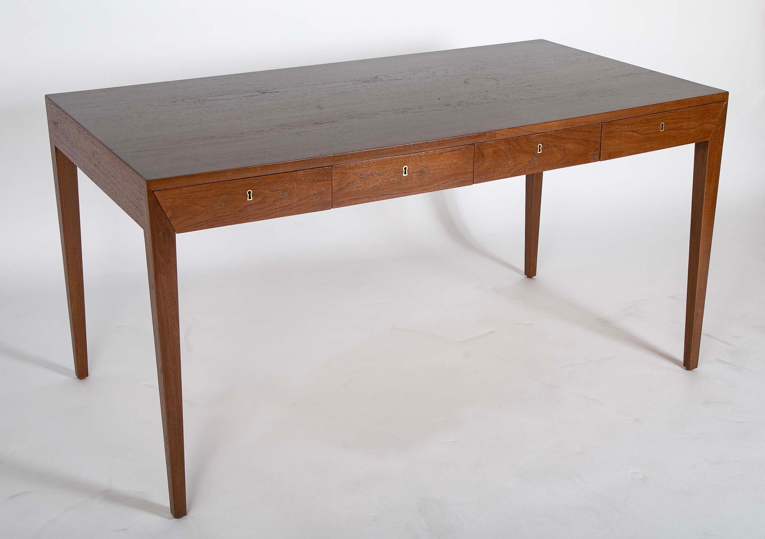 Severin Hansen Teak Desk for Haslev Møbelfabrik